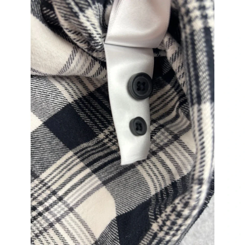 Telluride Flannel Shirt Mens XL Black White Plaid Cotton Workwear Lumberjack - Picture 4 of 13